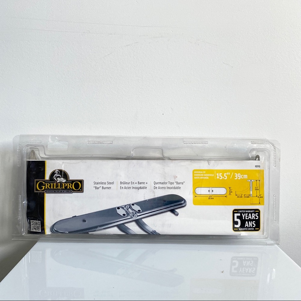 NEW SEALED GRILLPRO STAINLESS STEEL BAR BURNER 15.5" UNIVERSAL #25723